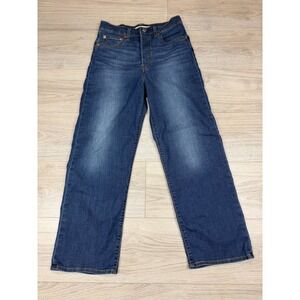 Levi's Ribcage Straight Ankle Jeans Womens 28 Medium Wash Blue High Rise 72693